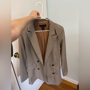 Rachel Zoe blazer, straight cut, brown houndstooth, size small